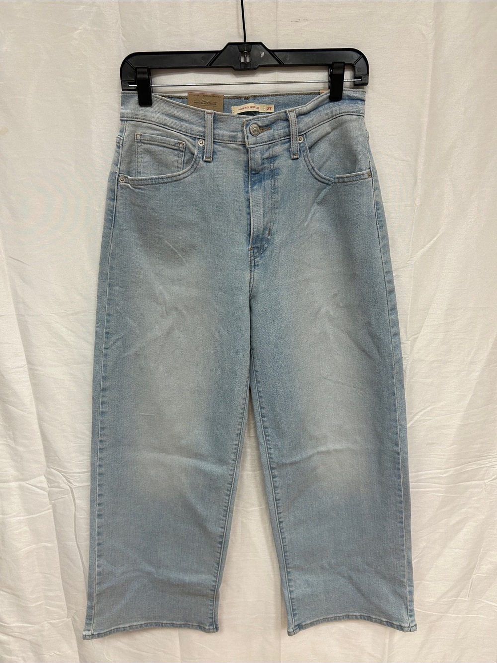 High-Rise Light Blue Wide-Leg Womens Jeans NWT Size 27